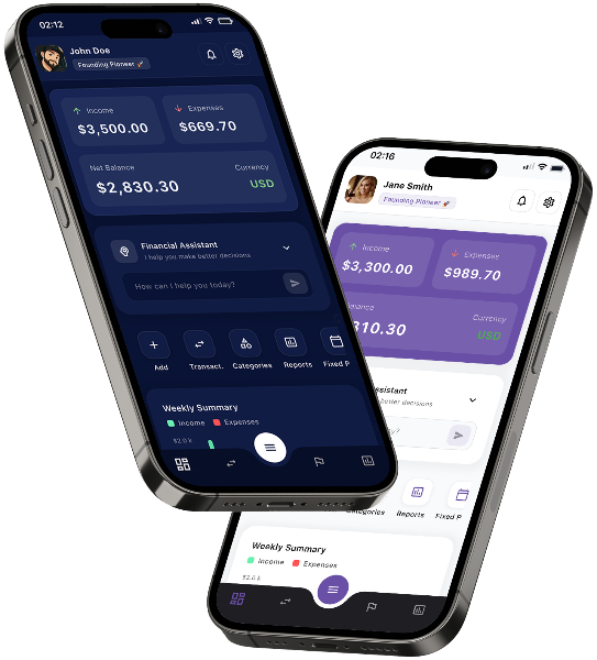 VolpeTrack app on iPhone - personal finance assistant